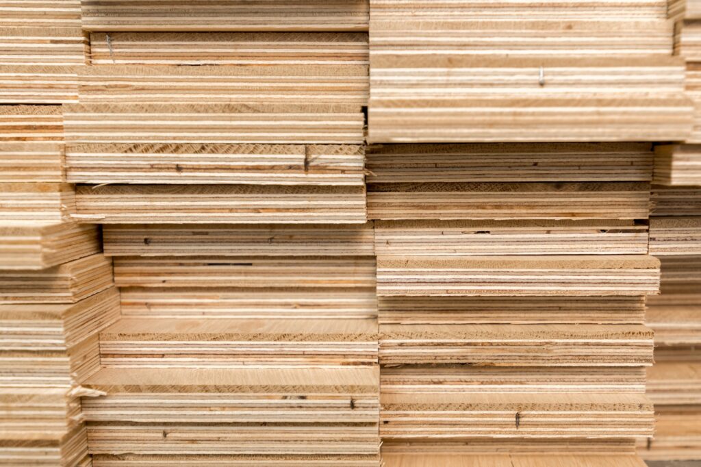 Plywood textured material structure close up